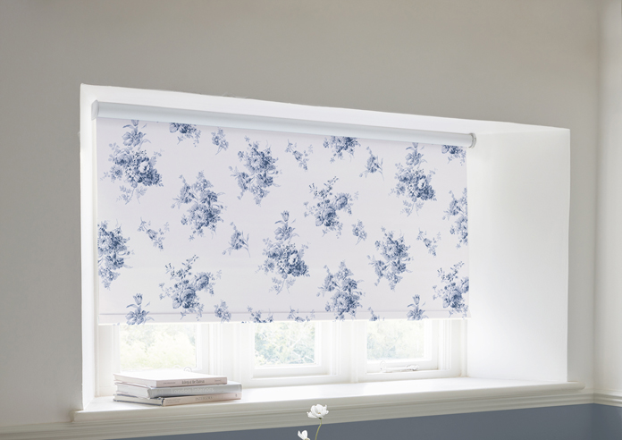 Shabby Chic by Rachel Ashwell Sunbleached Floral (Blackout), China Blue - Twist&Fit Roller Blind - Image 5